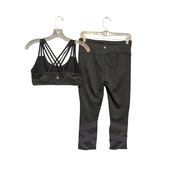 Athleta Navy Blue Sports Bra and Leggings Se - Picture 2 of 7